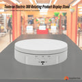 Tooleroo Electric 360 Rotating Product Display Stand White for Merchandise Video - SuperSaverAU - view 2