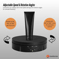 Tooleroo Electric 360 Rotating Product Display Stand Black for Merchandise Video - SuperSaverAU - view 5