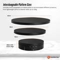 Tooleroo Electric 360 Rotating Product Display Stand Black for Merchandise Video - SuperSaverAU - view 6