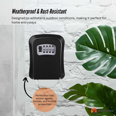 Tooleroo Wall Mount Key Lock Box – 4-Digit Safe Weatherproof Secure Storage - SuperSaverAU - view 2