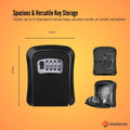 Tooleroo Wall Mount Key Lock Box – 4-Digit Safe Weatherproof Secure Storage - SuperSaverAU - view 5