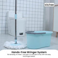 Kitchee Spin Mop & Bucket Set with Microfibre Pad - 10L