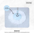 Kitchee Spin Mop & Bucket Set with Microfibre Pad - 10L