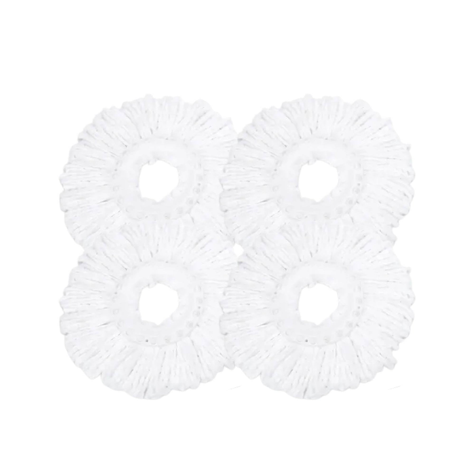 Kitchee Spin Mop Replacement Mop Head 4 Pack, 33x33 cm, Machine Washable - SuperSaverAU - view 1