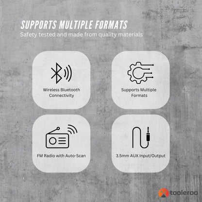 Tooleroo USB Rechargeable Desktop CD Player Speaker – Bluetooth Portable Pink