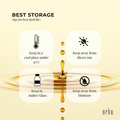 Orku 250ml Organic Pumpkin Seed Oil – Virgin Cold Pressed Unrefined Cosmetic Gr.