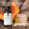 Orku Organic Pumpkin Seed Oil 1L - Virgin Cold Pressed, 100% Pure, Cosmetic Gr. - SuperSaverAU - view 2
