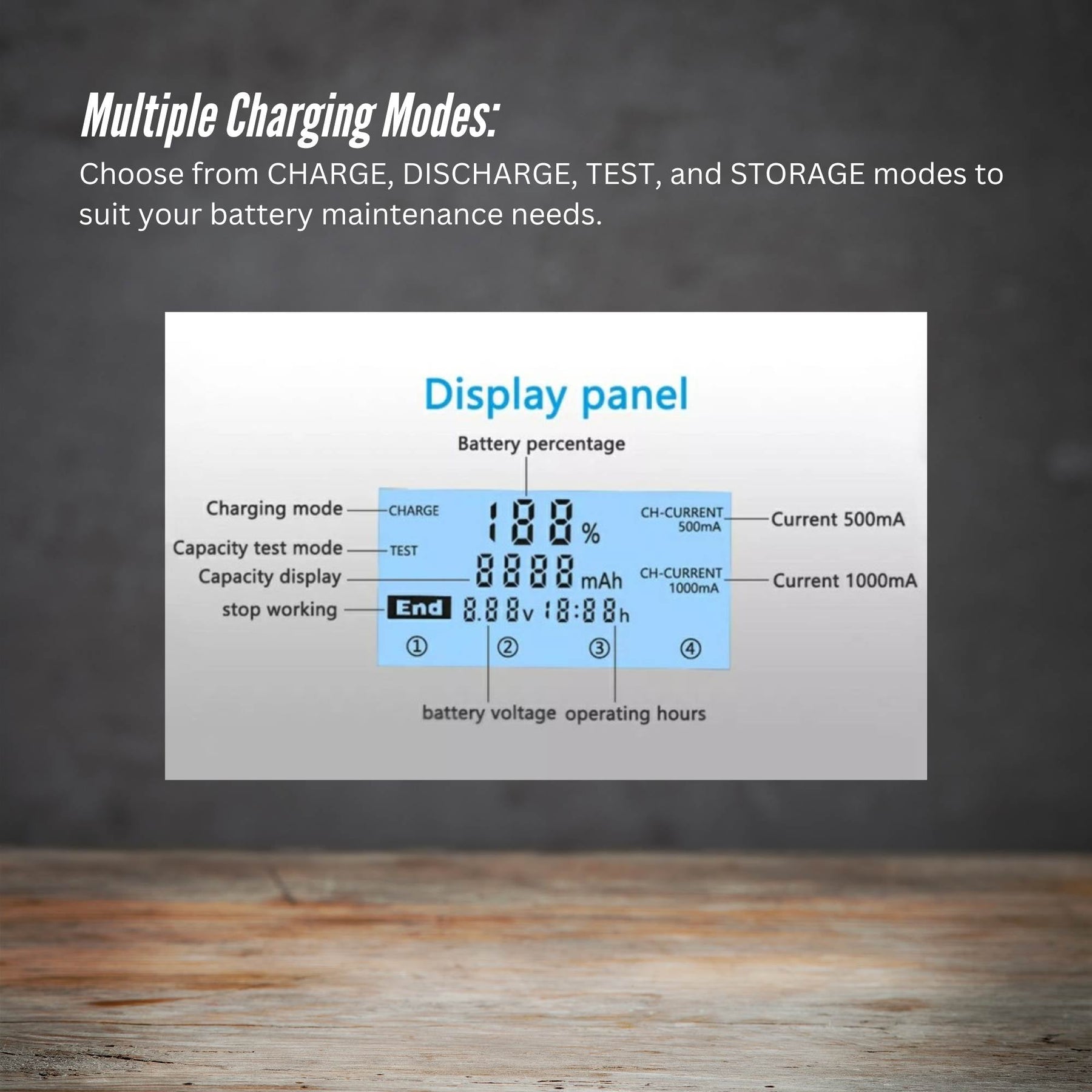 LiitoKala Lii-M4 Smart Battery Charger LCD - 4-Slot USB for 18650 AA AAA Li-ion - SuperSaverAU - view 7