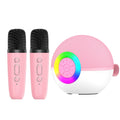 Mini Karaoke Machine and 2x Wireless Microphones Portable Bluetooth Speaker Pink - SuperSaverAU - view 1