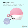 Mini Karaoke Machine and 2x Wireless Microphones Portable Bluetooth Speaker Pink - SuperSaverAU - view 5