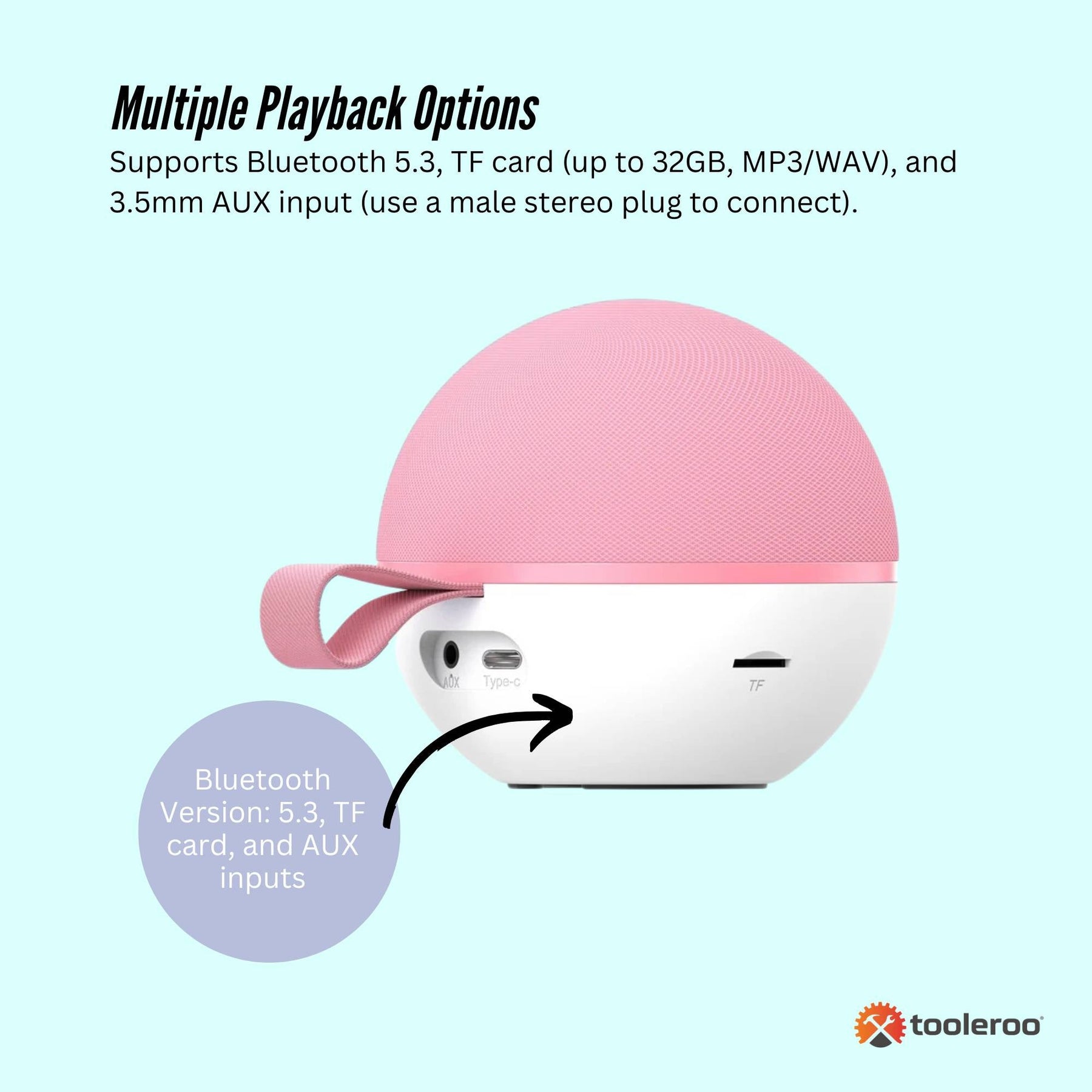 Mini Karaoke Machine and 2x Wireless Microphones Portable Bluetooth Speaker Pink - SuperSaverAU - view 5