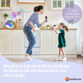 Mini Karaoke Machine and 2x Wireless Microphones Portable Bluetooth Speaker Blue - SuperSaverAU - view 3