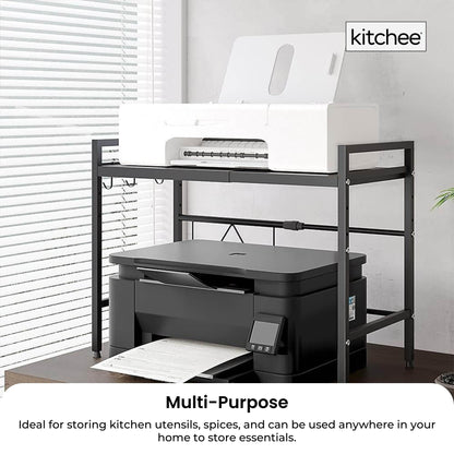 Kitchee Microwave Single Shelf - Expanding Storage Rack Kitchen Organiser Stand