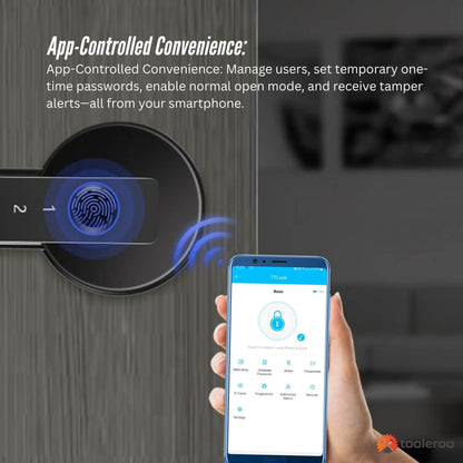 Tooleroo Digital Smart Door Lock Handle - 5in1 Keypad Home Entry Security System
