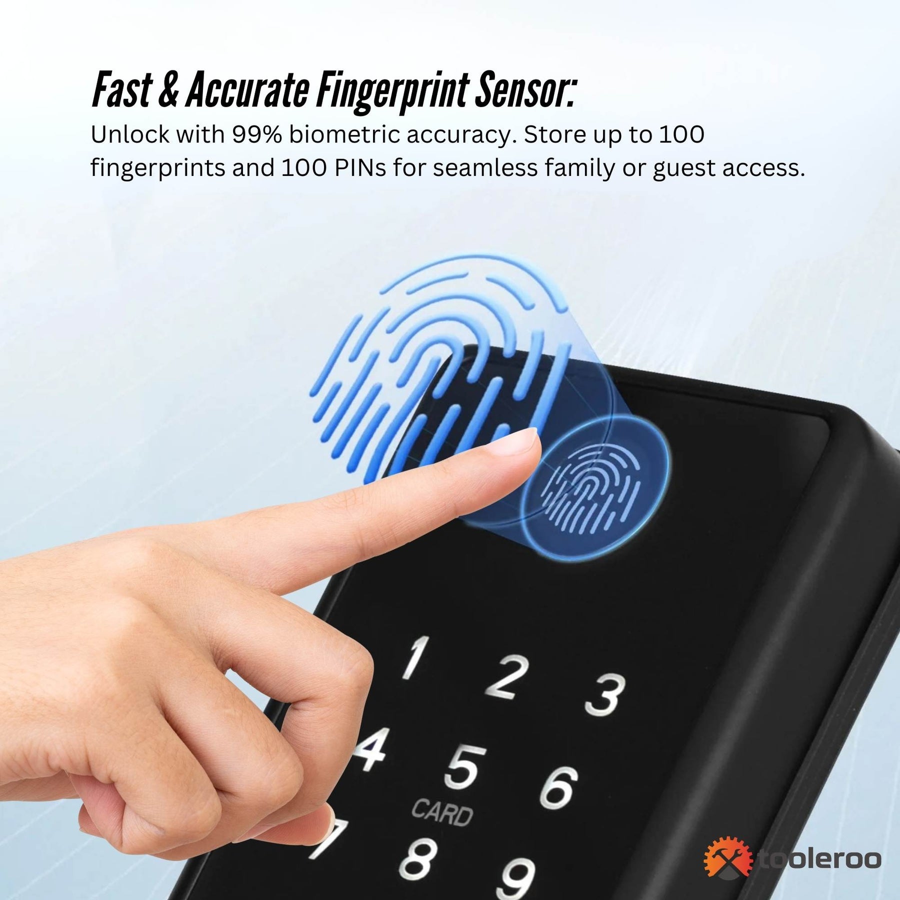Tooleroo Digital Smart Door Lock Keypad - 5-in-1  Home Entry Security System - SuperSaverAU - view 6