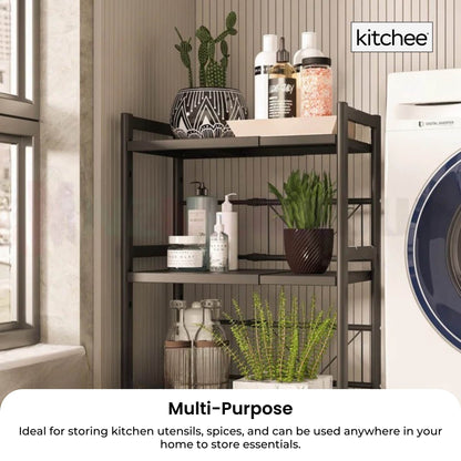 Kitchee Microwave Double Shelf - Expanding Storage Rack Kitchen Organiser Stand