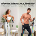 Social Hike Resistance Band Set with Handles - 11pcs Home Workout Kit 4.5-68kg - SuperSaverAU - view 5