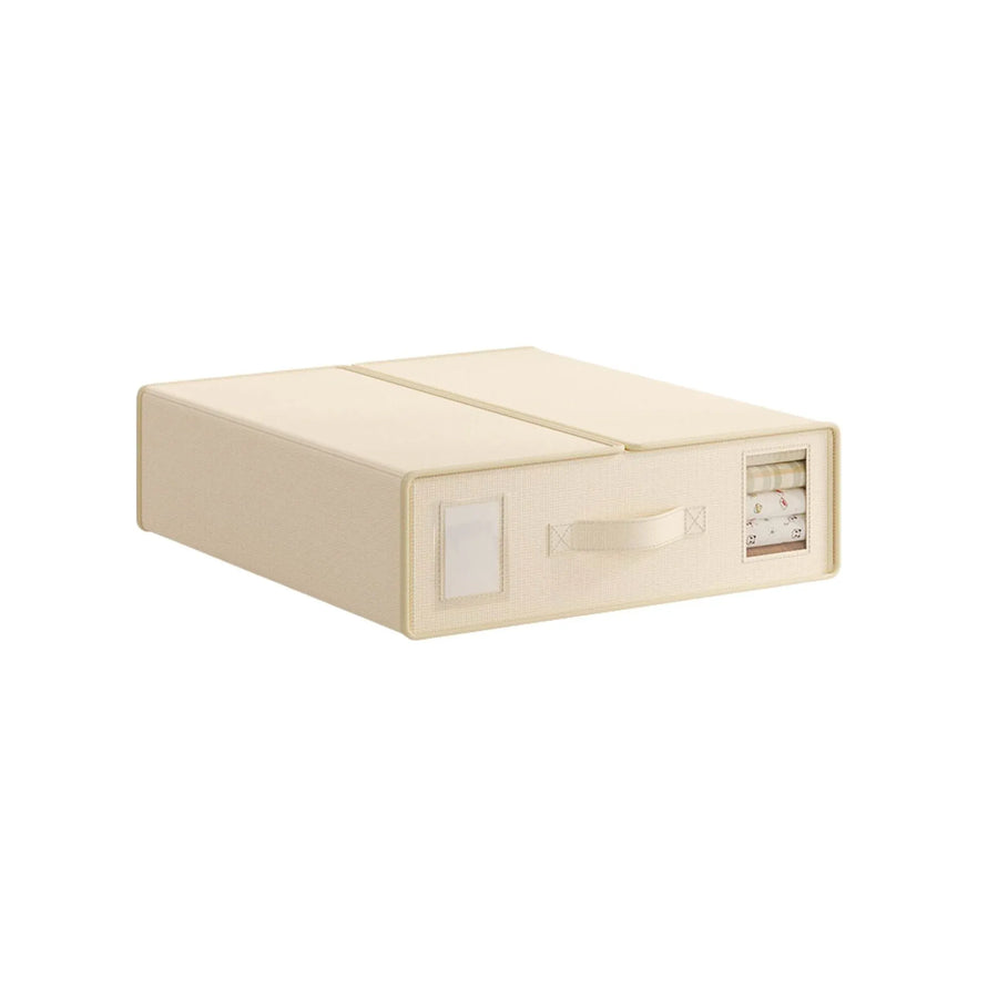 Kitchee Foldable Bed Sheet Storage Box – Beige 1 Pack
