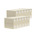 Kitchee Foldable Bed Sheet Storage Box 38x32x12cm Beige - Waterproof, Space-Saving, Zipper Closure, 10x Set - SuperSaverAU - view 1