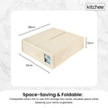 Kitchee Foldable Bed Sheet Storage Box 38x32x12cm Beige - Waterproof, Space-Saving, Zipper Closure, 10x Set - SuperSaverAU - view 6