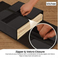 Kitchee Foldable Bed Sheet Storage Boxes – Black 4 Pack