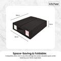 Kitchee Foldable Bed Sheet Storage Boxes – Black 4 Pack