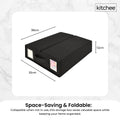 Kitchee 10x Foldable Bed Sheet Storage Box, Black, Waterproof, Space-Saving, 38x32x12 cm - SuperSaverAU - view 6