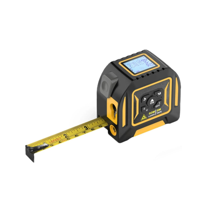 Tooleroo 3-in-1 Digital Laser Tape Measure - 60m Laser & 5m Tape