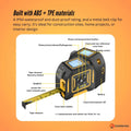 Tooleroo 3-in-1 Digital Laser Tape Measure - 60m Laser & 5m Tape