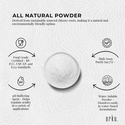 Orku Potassium Citrate 400g - Food Grade Buffering Agent E332