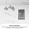 Kitchee 60ml Clear Glass Bottles – 12 Pack with Lids & Accessories