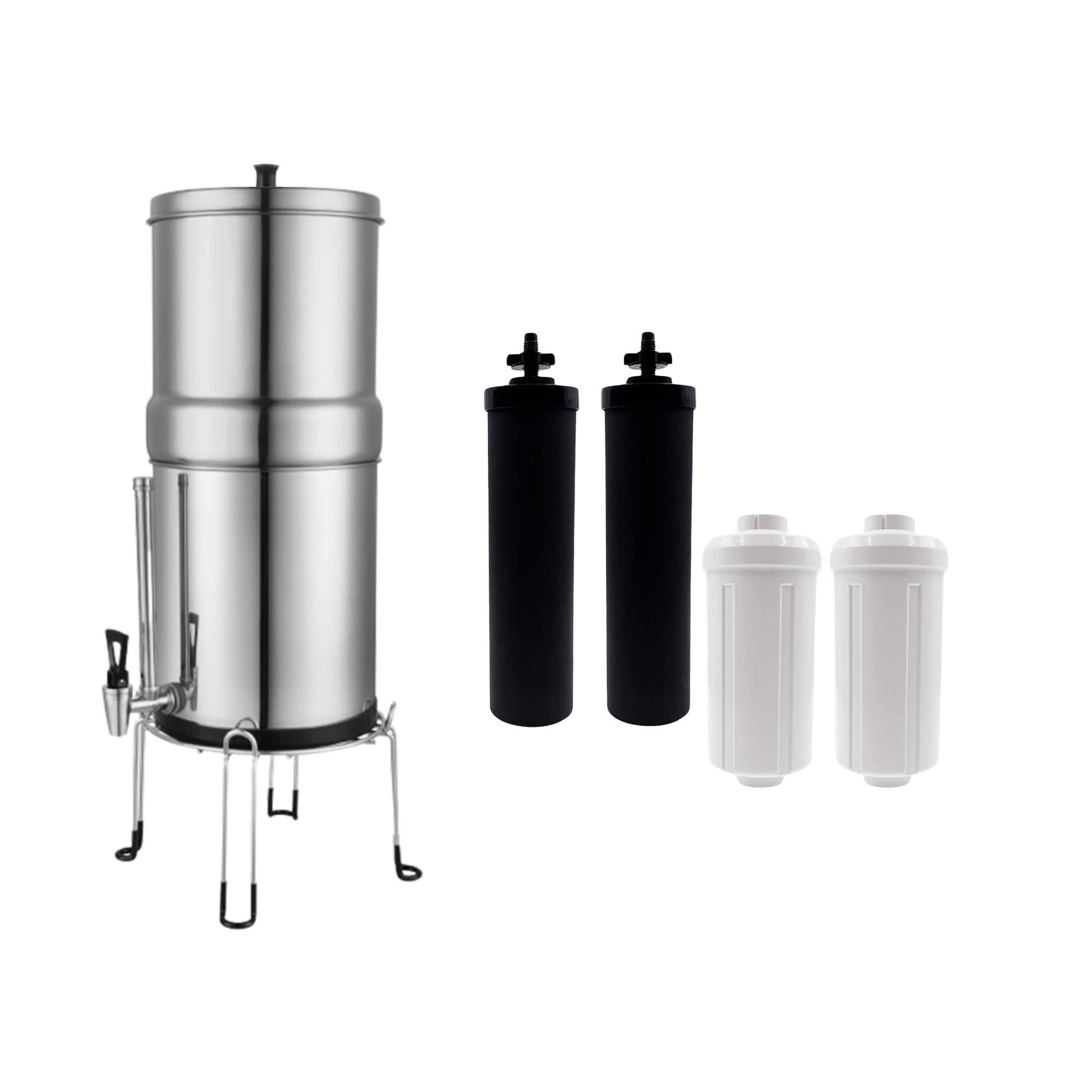 Orku 11L Gravity Benchtop Water Filter + Gauge-Stainless Steel Fluoride Removal - SuperSaverAU - view 1