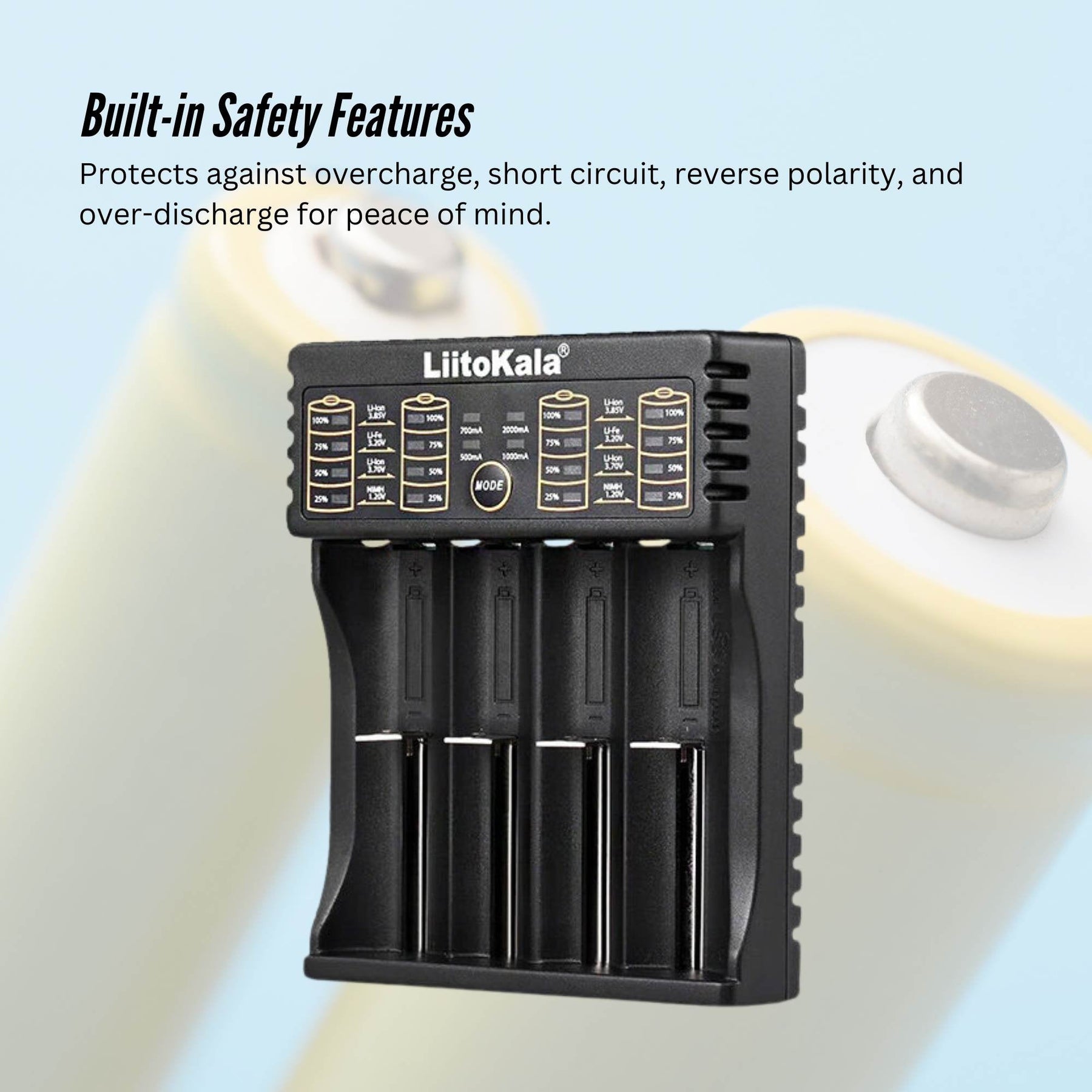 LiitoKala Lii-402 Smart Battery Charger - 4-Slot USB for 18650 AA AAA Li-ion NiMH - SuperSaverAU - view 8