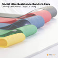 Social Hike 5-Pack Resistance Bands - Anti-Slip Latex Workout Loops - SuperSaverAU - view 2
