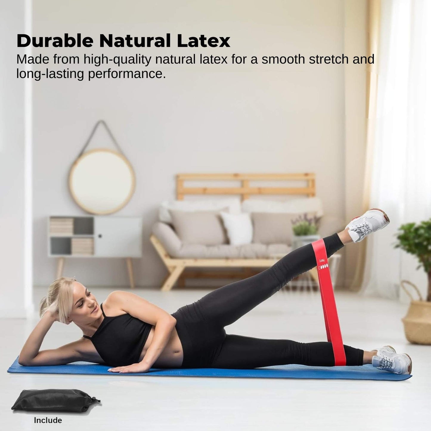 Social Hike 5-Pack Resistance Bands - Anti-Slip Latex Workout Loops