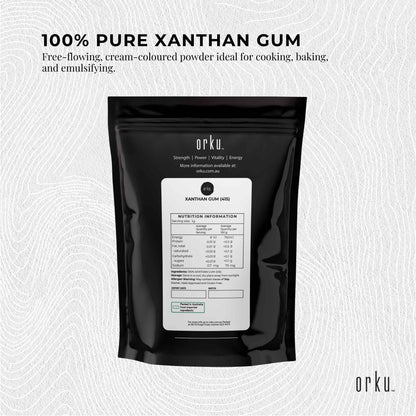 Orku 1Kg Xanthan Gum Thickener Pure Fine Powder 200 Mesh FCC E415 Food Additive