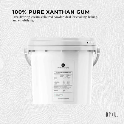 Orku 3Kg Xanthan Gum Thickener Pure Powder 200 Mesh FCC E415 Food Additive TUB