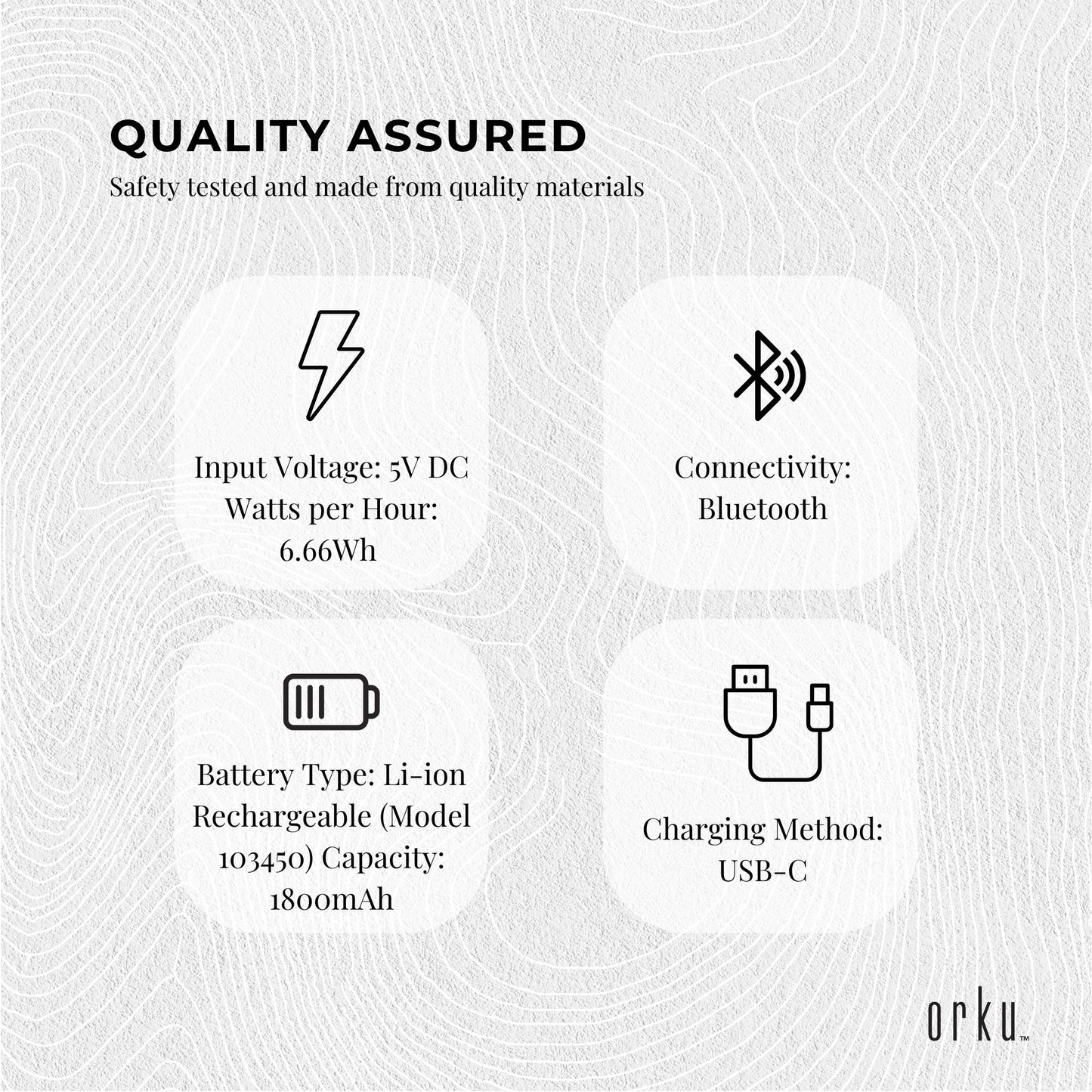 Orku Rechargeable Eye Massager - Vibration Heat Therapy