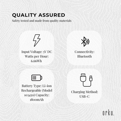 Orku Rechargeable Eye Massager - Vibration Heat Therapy