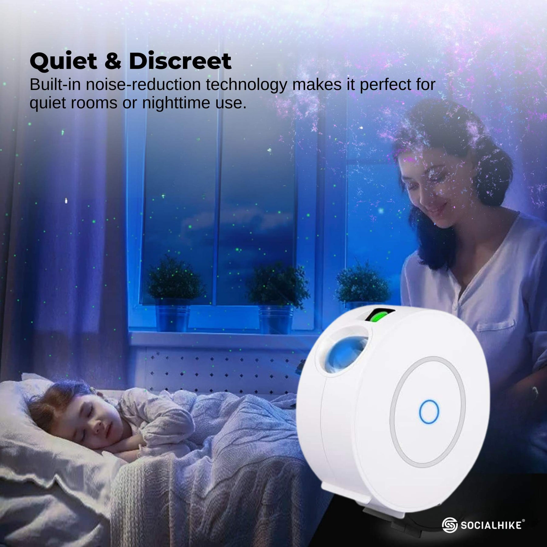 Social Hike Smart Galaxy Star Projector - WiFi LED Light with Voice Control - SuperSaverAU - view 6