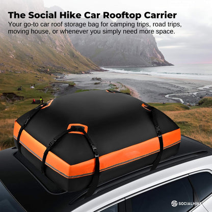 Social Hike 428L Waterproof Car Rooftop Storage Carrier Bag