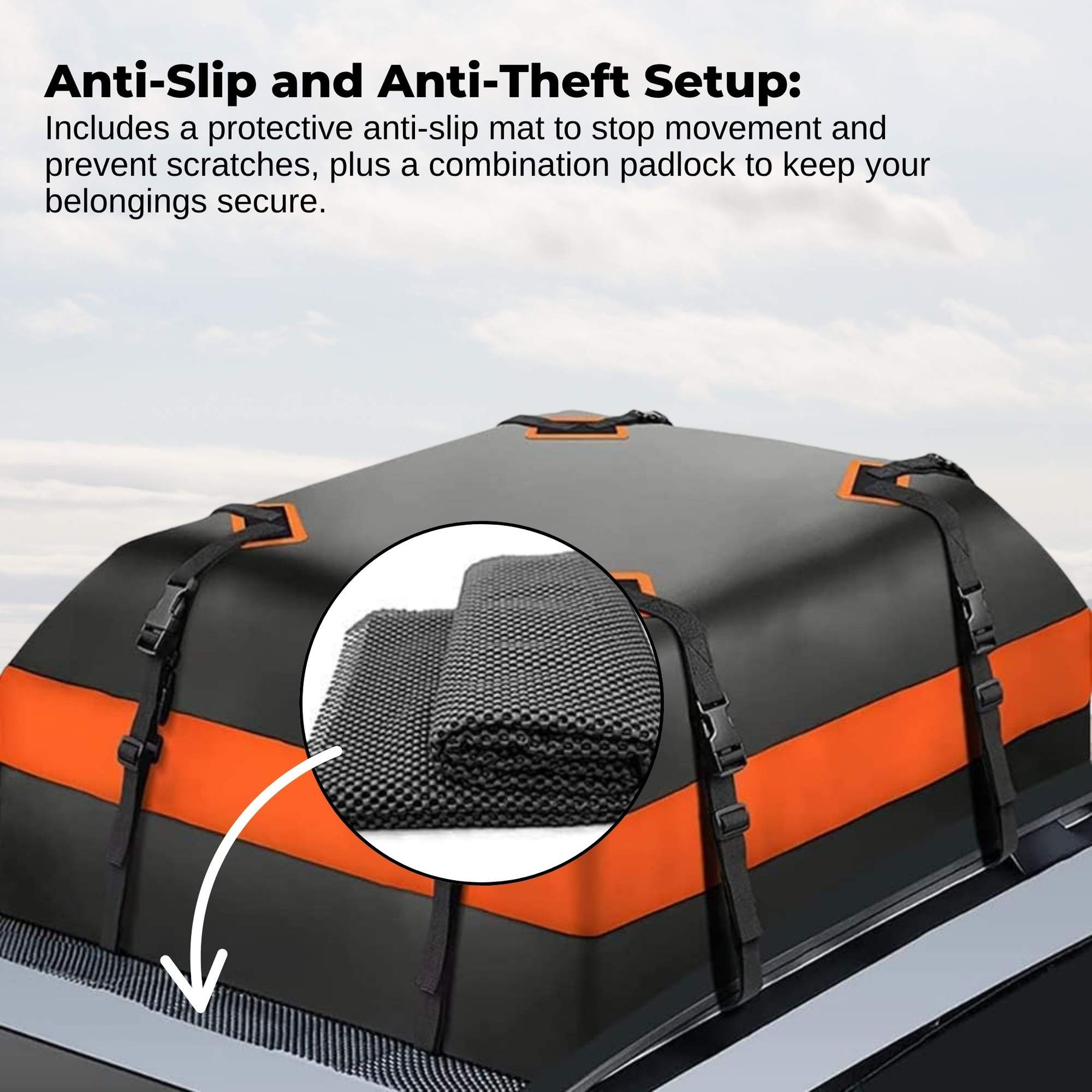 Social Hike 428L Waterproof Car Rooftop Storage Carrier Bag - SuperSaverAU - view 6