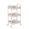 Kitchee 3-Tier Kitchen Storage Cart - Rolling Trolley with Wheels, White - SuperSaverAU - view 1