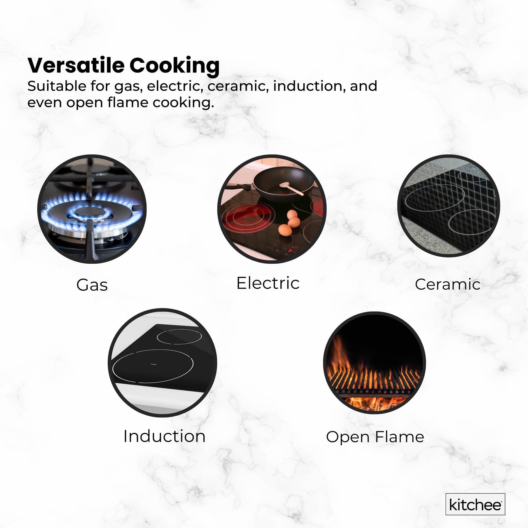Kitchee Carbon Steel Wok Set – 32cm with Wood Lid & Spatula
