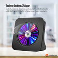 Tooleroo Bluetooth Portable Desktop CD Player Speaker - Black