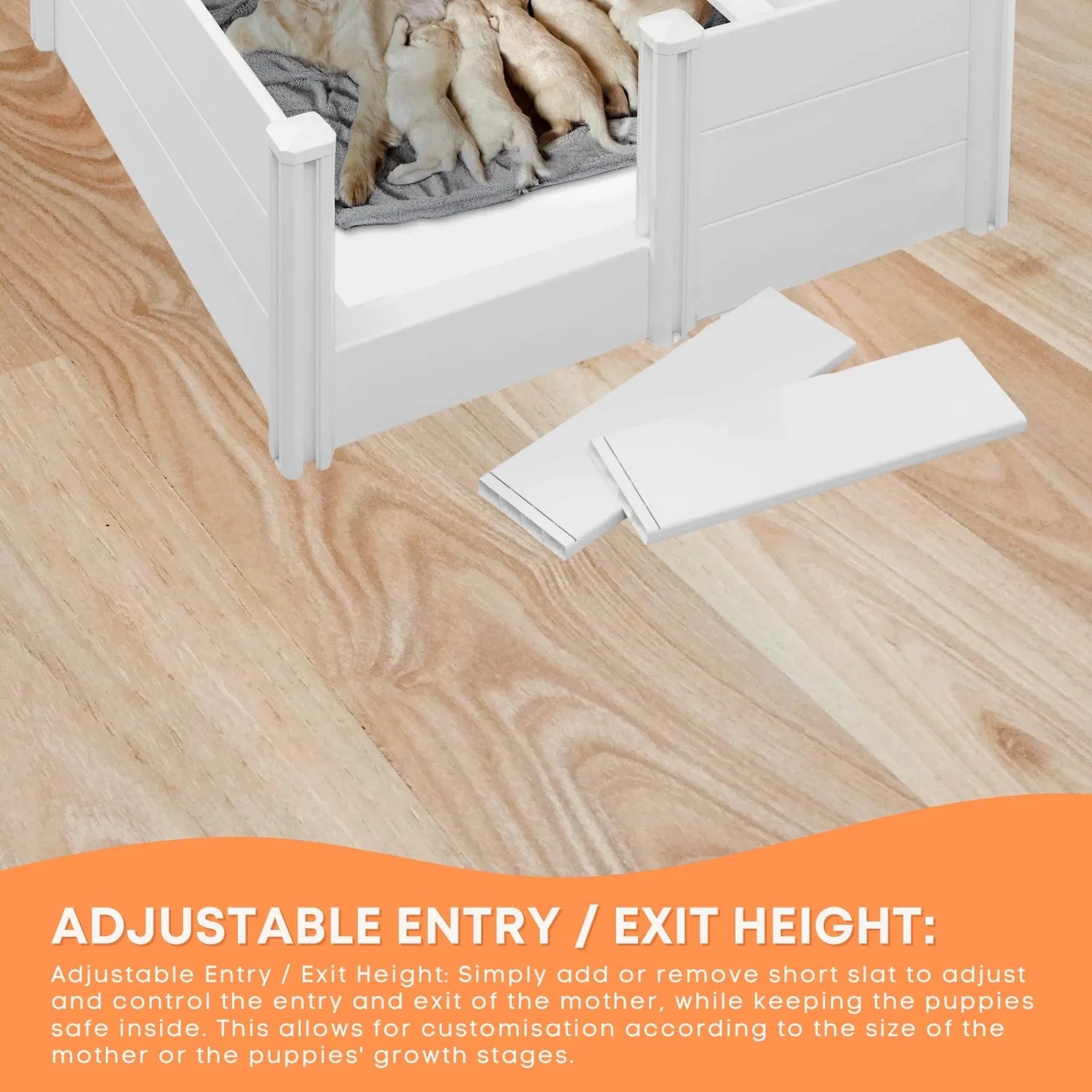 Rooster Farms PVC Dog Whelping Box & Playpen Kit - 1.9 x 0.95m