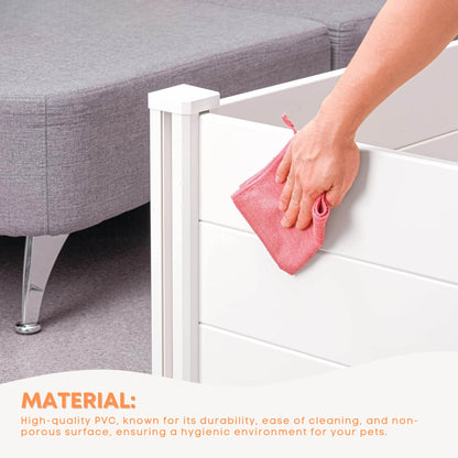 Rooster Farms Deluxe PVC Whelping Box and Playpen Kit 1.9m x 0.95m x 0.48m