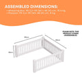 Rooster Farms PVC Dog Play Pen Extension - 0.95m White