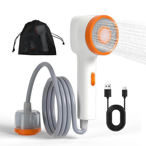 Social Hike Portable Camping Shower - Rechargeable, LED Light, 2m Hose, IPX6 - SuperSaverAU - view 1
