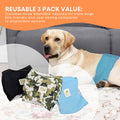 Rooster Farms Male Dog Diapers Small 3-Pk Washable Reusable Nappies - SuperSaverAU - view 5